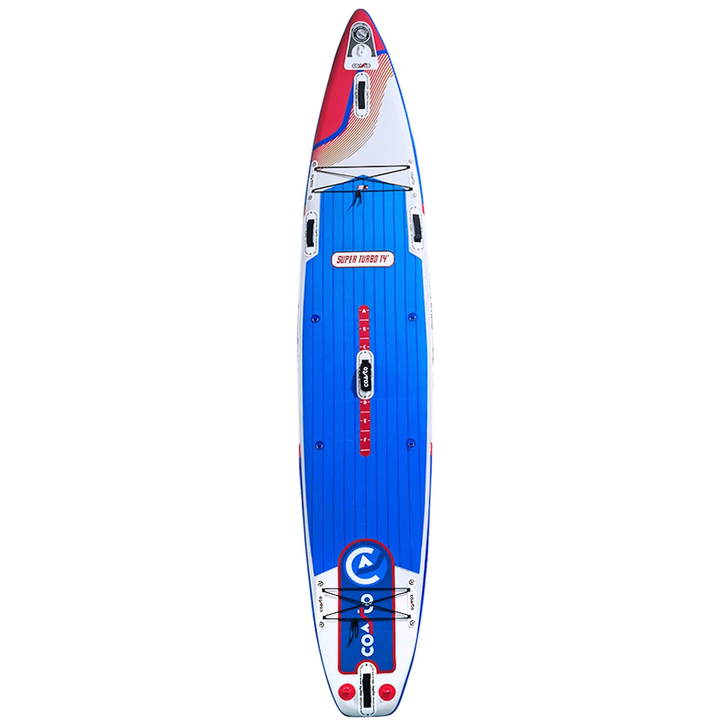 Coasto Super Turbo Tabla Sup, Adultos Unisex, Azul/Blanco/Rojo, 14'