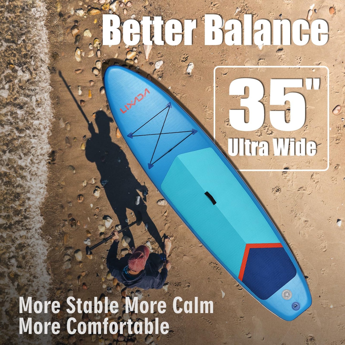 Matybobe Inflable Paddle Board Stand Up Gruesa Paddleboard Deporte Acuático Surf Set Ajustable Paddle Bomba Mochila
