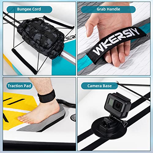 BLAIS Inflable Stand Up Paddleboard Sup Board 6 Pulgadas de Espesor Sup Surfboard Surf Set con Paddleboard Surf Fin Coiled Leash Inflator Pump y Carry Bag