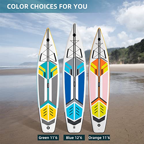 BLAIS Inflable Stand Up Paddleboard Sup Board 6 Pulgadas de Espesor Sup Surfboard Surf Set con Paddleboard Surf Fin Coiled Leash Inflator Pump y Carry Bag