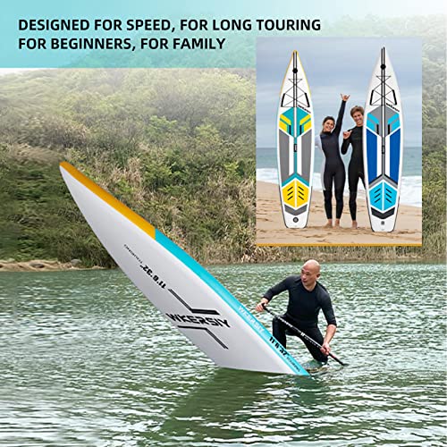 BLAIS Inflable Stand Up Paddleboard Sup Board 6 Pulgadas de Espesor Sup Surfboard Surf Set con Paddleboard Surf Fin Coiled Leash Inflator Pump y Carry Bag