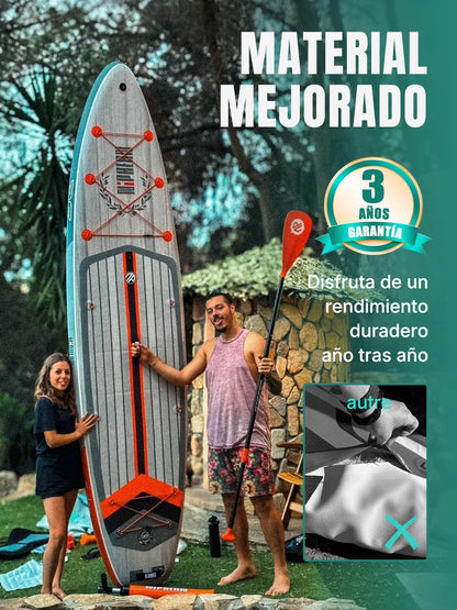 Niphean (Extra Grande) Tabla Paddle Surf Hinchable para 2+1 Personas/Familia, Paddle Surf con (Apto para Principiantes) Aleta Equilibrada, Funda Waterproof, Sup Board para Adultos, Regalo
