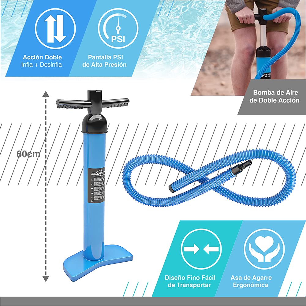 Bluefin Sup Unisex 10′8″ Aura FIT Stand Up Paddle Board Kit Sup, Azul, 10 pies