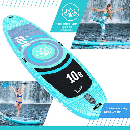 Bluefin Sup Unisex 10′8″ Aura FIT Stand Up Paddle Board Kit Sup, Azul, 10 pies