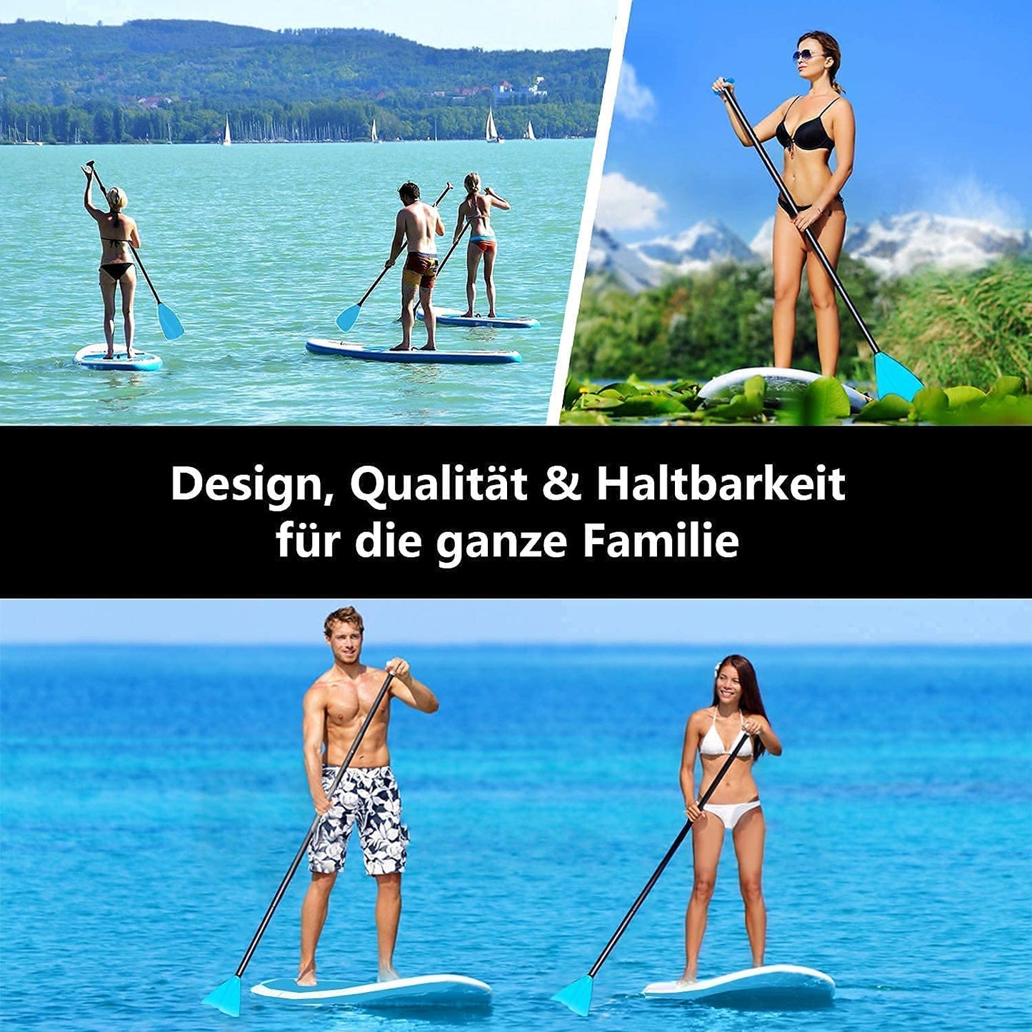 Tabla para Paddle Surf de Exprotrek, Tabla para Sup Inflable, Set de Tabla para Sup, 8 Pulgadas de Espesor,Cuenta con Remo de Aluminio y Todos los Accesorios necesarios (150 KG MÁX)