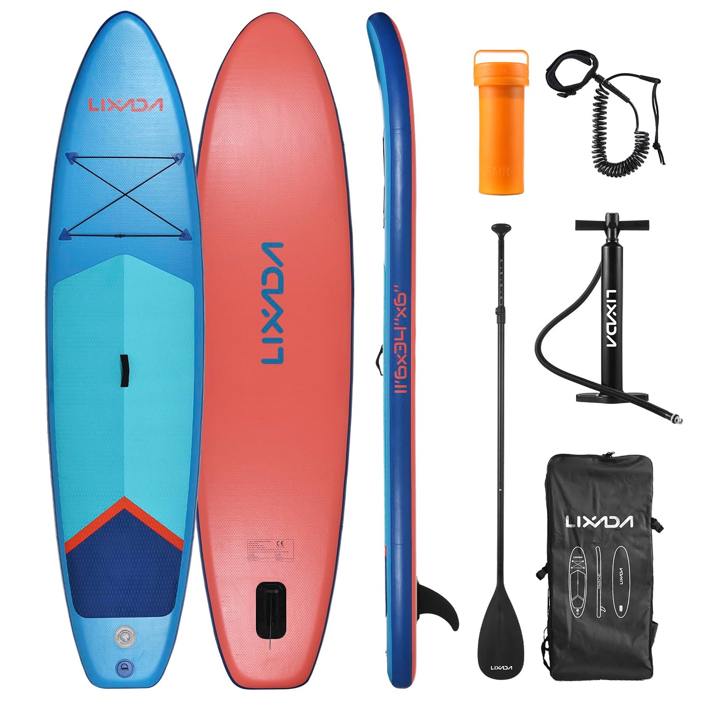 Matybobe Inflable Paddle Board Stand Up Gruesa Paddleboard Deporte Acuático Surf Set Ajustable Paddle Bomba Mochila