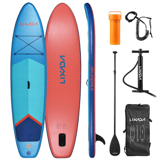 Matybobe Inflable Paddle Board Stand Up Gruesa Paddleboard Deporte Acuático Surf Set Ajustable Paddle Bomba Mochila
