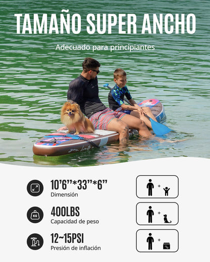 ZLX Tabla Paddle Surf Hinchable para Adultos con Remo Ajustable/Bomba/Mochila/Correa/Bolsa Impermeable, Aleta de Equilibrio patentada, 11'6 x 35 cm Stand up Paddle Board con Capacidad de 200 kg