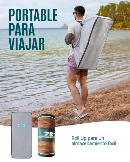 ZLX Tabla Paddle Surf Hinchable para Adultos con Remo Ajustable/Bomba/Mochila/Correa/Bolsa Impermeable, Aleta de Equilibrio patentada, 11'6 x 35 cm Stand up Paddle Board con Capacidad de 200 kg