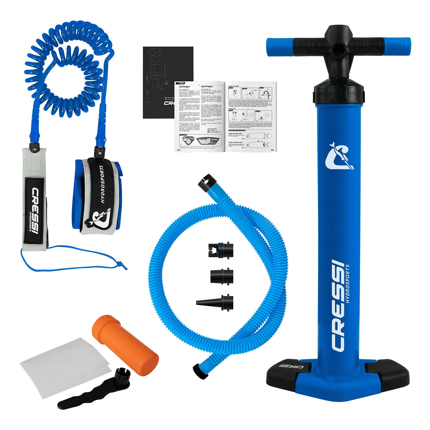 CRESSI Isup Complet Set - Kit de Tabla de SUP Fácil de Inflar (menos de 10 minutos) Completo con Todos los Accesorios Necesarios para el Transporte, Unisexe Adulte