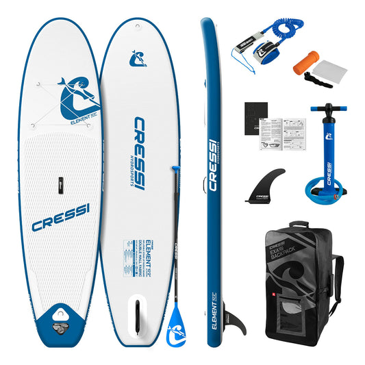 CRESSI Isup Complet Set - Kit de Tabla de SUP Fácil de Inflar (menos de 10 minutos) Completo con Todos los Accesorios Necesarios para el Transporte, Unisexe Adulte